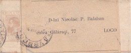 ROMANIA ROMÂNIA POSTAL STATIONERY,BAND NEWSPAPER WRAPPER 1900! - Cartas & Documentos