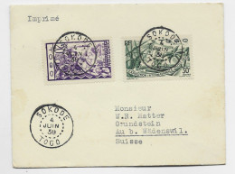 TOGO 30C+20C LETTRE COVER SOKODE 4 JUIN 1938 TO SUISSE - Lettres & Documents