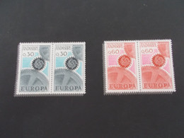 ANDORRE FRANCE   -  CEPT   N° 179/80 En Paire Horizontal    Année  1967  NEUF XX ( Voir Photo ) - 1967