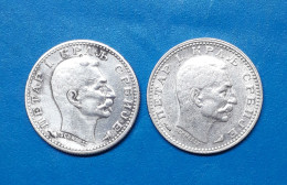 Serbia Lot 2 X 50 Para 1915, Silver, 5 Gr. - Serbie