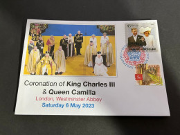 (2 Q 32) Coronation Of King Charles III & Queen Camilla (cover Wiht Charles & Camilla Stamp) - Cartas & Documentos