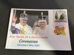 (2 Q 32) Coronation Of King Charles III & Queen Camilla (cover Wiht Charles & Camilla Stamp) - Brieven En Documenten