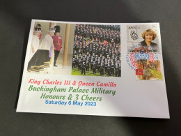 (2 Q 32) Coronation Of King Charles III & Queen Camilla (cover With Camilla Stamp) Military Honours - Briefe U. Dokumente