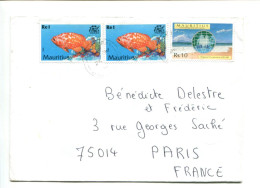 ILE MAURICE - Affranchissement Sur Lettre - Poisson - Maurice (1968-...)