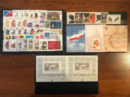 Poland 1993. Complete Year Set. 48 Stamps And 5 Souvenir Sheets. MNH - Full Years