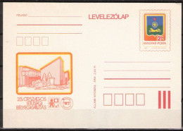 Hungary 1987 LEVELEZOLAP  Postcard, 25th National Youth Stamp Exhibition In Gyöngyös, Mi P393, Unused - Brieven En Documenten