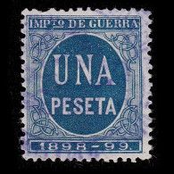 Alfonso XIII.1898-9.CIFRA Azul.1p.Uso Fiscal .Alemany 31 - Usados