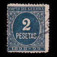 España.Alfonso XIII.1898-9.CIFRA Azul.2p.Uso Correo .Alemany 35 - Usados