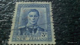 YENİ ZELANDA-  1938         3P               KİNG GEORGE VI          USED - Usados