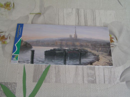 Carte De Voeux Conseil Général Seine Maritime - Rouen La Seine Et Les Péniches Lebourgeois - Receptions