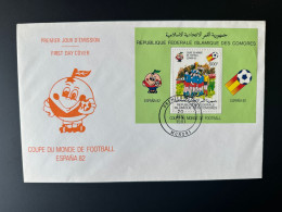 Comores Comoros 1981 Mi. Bl. 226 FDC 1er Jour FIFA World Cup 1982 Football Espana Soccer Fußball - 1982 – Espagne