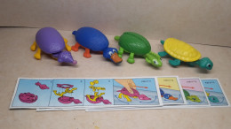 1998 Ferrero - Kinder Surprise - K98 71, 72, 73 & 74 - Animals - Complete Set + 4 BPZ's - Monoblocs