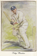 Patsy Hendren Middlesex England Cricket Painting Postcard - Críquet