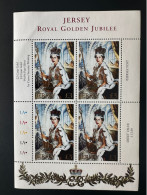 Jersey 2002 Mi. 1017 VARIETY: MISSING NUMBERING! Royal Golden Jubilee Queen Elizabeth II Gold Silver - Jersey