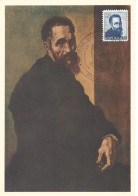 ITALIE - CARTE MAXIMUM - Yvert N° 842 - AUTOPORTRAIT De MICHEL ANGE - Cartas Máxima