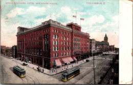 Ohio Columbus Trolleys At Great Southern Hotel And Opera House 1908 - Columbus