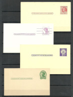 USA - 4 Postal Stationery Cards Ganzsachen, Unused - 1921-40
