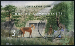 Türkiye 2020 Mi 4584 [Block 200] Environment Day: Ecosystem Bridge, Antelope, Environment Protection, Fox Pig Rabbit - Used Stamps