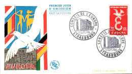 EUROPA FRANCE FDC 1958 - 1958