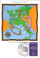 EUROPA FRANCE CARTE MAXIMUM 1959 - 1959