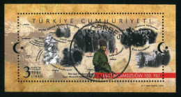 Türkiye 2021 Mi 4623 Centenary Of National Independence | Battle, Military, Map, Treaties [Block 206] - Used Stamps