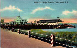 South Carolina Parris Island Marine Barracks Main Dock Curteich - Parris Island