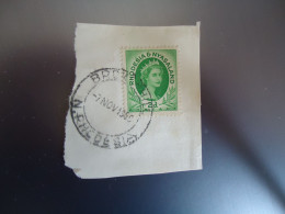 RHODESIA & NYASALAND  USED STAMPS ON PAPER  QUEEN   WITH POSTMARK - Rhodesia & Nyasaland (1954-1963)