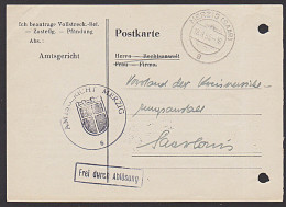 Saarland "Frei Durch Ablösung" MERZIG 1955 Amtsgricht Dienstsiegel - Lettres & Documents