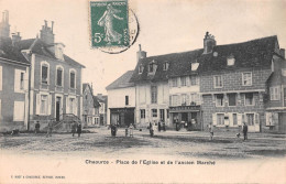 CHAOURCE (Aube) - Place De L'Eglise Et De L'ancien Marché - Voyagé 1907 (2 Scans) Larmurier, Passage Des Bains, Vesoul - Chaource