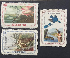 Snoop Bill, Kingfisher, Curlew, Bird, Set Of 3 Stamps, Haiti - Haïti