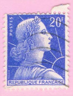 France, N° 1011B Obl. - Marianne De Muller - 1955-1961 Marianne Of Muller