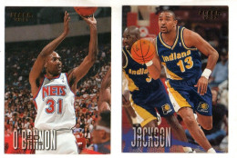 2 Cartes  Panini Basket Ball Fleer 1996 -1997 Mark Jackson .G & ED .O.Bannon ..F - Basketbal