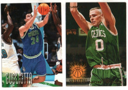 2 Cartes  Panini Basket Ball Fleer 1995 -1997 Eric Montross   & Tom Gugliotta..F - Baloncesto