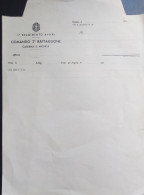 Carta 1° Reggimento Avieri - Comando 2° Battaglione - Caserma S. Michele - Roma (1943) - Documents