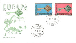 EUROPA 1968 ITALIE FDC - 1968