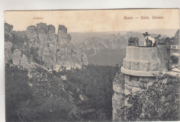 C8356) BASTEI - Sächs. Schweiz - Mann Mit Blick Auf Ganslfelsen Von Anderer Seite ALT 31.7.1918 Dresden - Bastei (sächs. Schweiz)