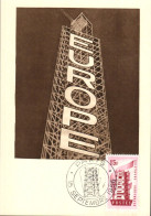 EUROPA 1956 FRANCE CARTE MAXIMUM - 1956