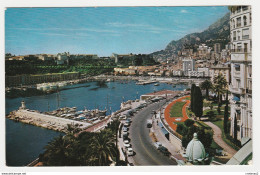 Principauté De MONACO Le Port Et Les Terrasses De L'Hôtel De Paris En 1966 Voitures Renault 4L Citroën 2CV Camionnette - Port