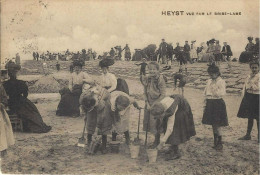 KNOKKE HEIST. HEYST.  VUE SUR LE BRISSE LAME. ANIMATION ENFANTS , CHATEAUX DE SABLE ... - Knokke