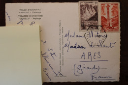 1950's Cpsm Canillo Andorre Cover Vallées D'Andorre Andorra Croix Gothique Les Escaldes - Brieven En Documenten