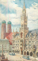 Germany Munchen Neues Rathaus Richard Wagner Signed Illustration - Wagner, Richard