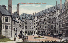 Canada CPA The Chateau Frontenac Courtyard, Quebec Valentine & Sons 'Exposition Provinciale' QUEBEC 1914 (2 Scans) - Québec - Château Frontenac