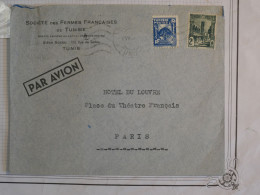 BS4 TUNISIE  BELLE  LETTRE PRIVEE RR 1939  TUNIS A   PARIS  FRANCE +AEROPLHILATELIE+++ - Aéreo