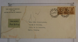 BS4 URSS  BELLE  LETTRE  FOREIGN. O.RR 1937 MOSCOU A  PARIS+COLL. HOTEL CRILLON +FRANCE+ AFF PLAISANT++++ - Cartas & Documentos