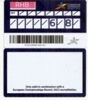 EUROPEAN CHAMPIONSHIP MUNICH 2022. Uppgrade Card For Olympic Personnel.Olympiastadion (Ost) - Gymnastique