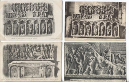 Delcampe - CPA - ARLES - Musée LAPIDAIRE - Sculptures Vues Tombeaux Sarcophages ... LOT 4 CP - Antike