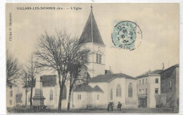 D 01.VILLARS LES DOMBES.  L EGLISE.  CARTE ECRITE - Villars-les-Dombes