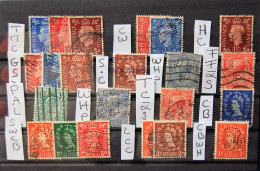 Great Britain GB Angleterre -  22 Perfin (perforated) Stamps All Differents - Perforadas