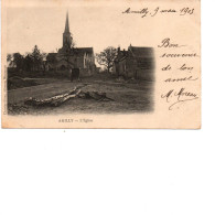 45 AMILLY 1903 Troncs D'arbres Sur Chèvre Pour Sciage  , L'église , édition Chartier - Amilly