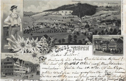 GRUSS AUS TEUFEN ► Alte Mehrbild-Lithokarte Anno 1898 - Teufen